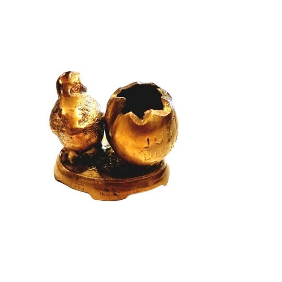 Brass Toothpick Holder Just Picked Out Embossed Stamp - Picture 4 of 7